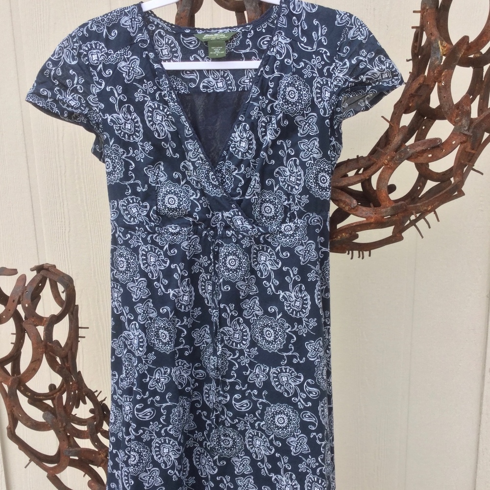 4/25 🌵🌵🌵 Eddie Buaer Navy  Bandana Dress